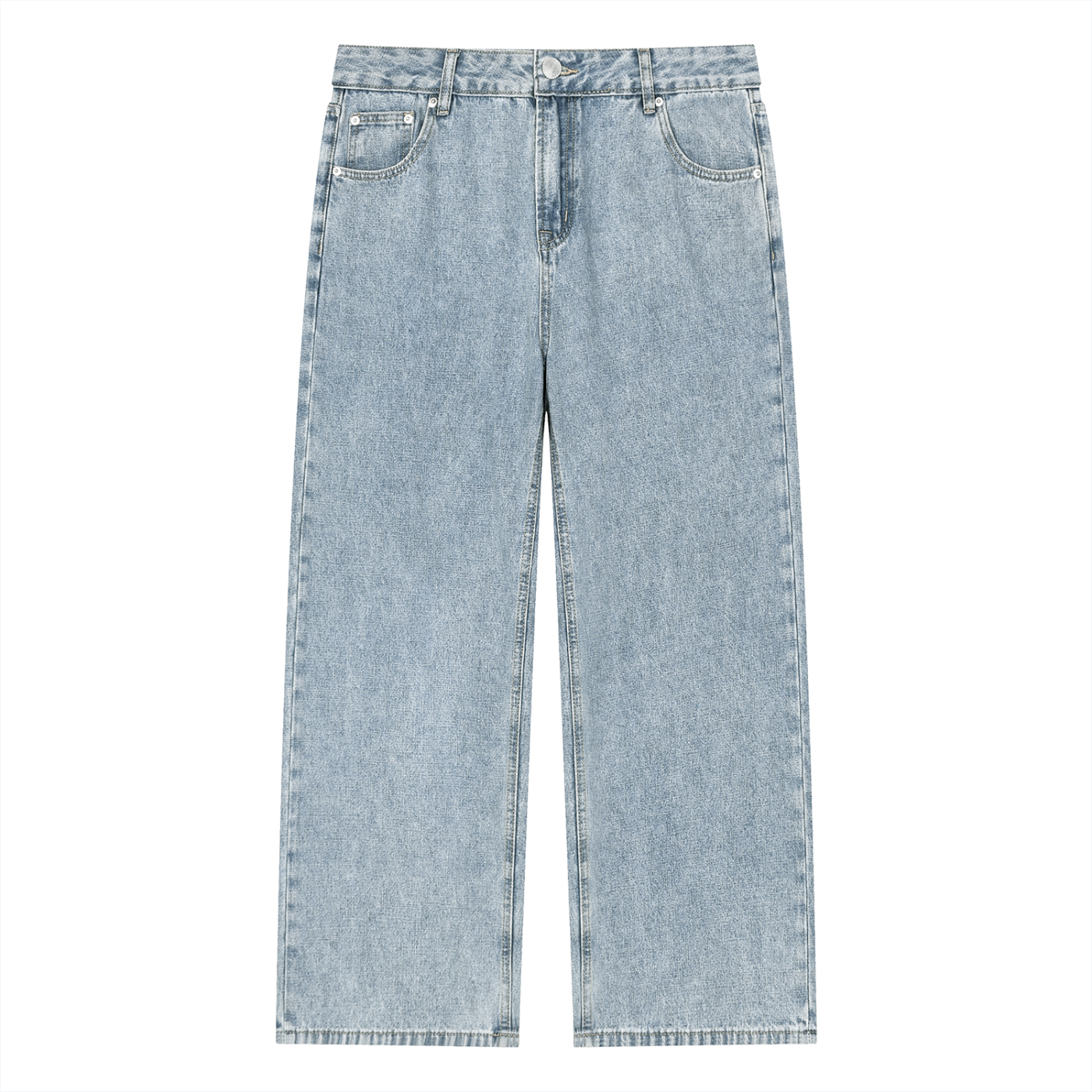 Vintage Wash Straight Jeans