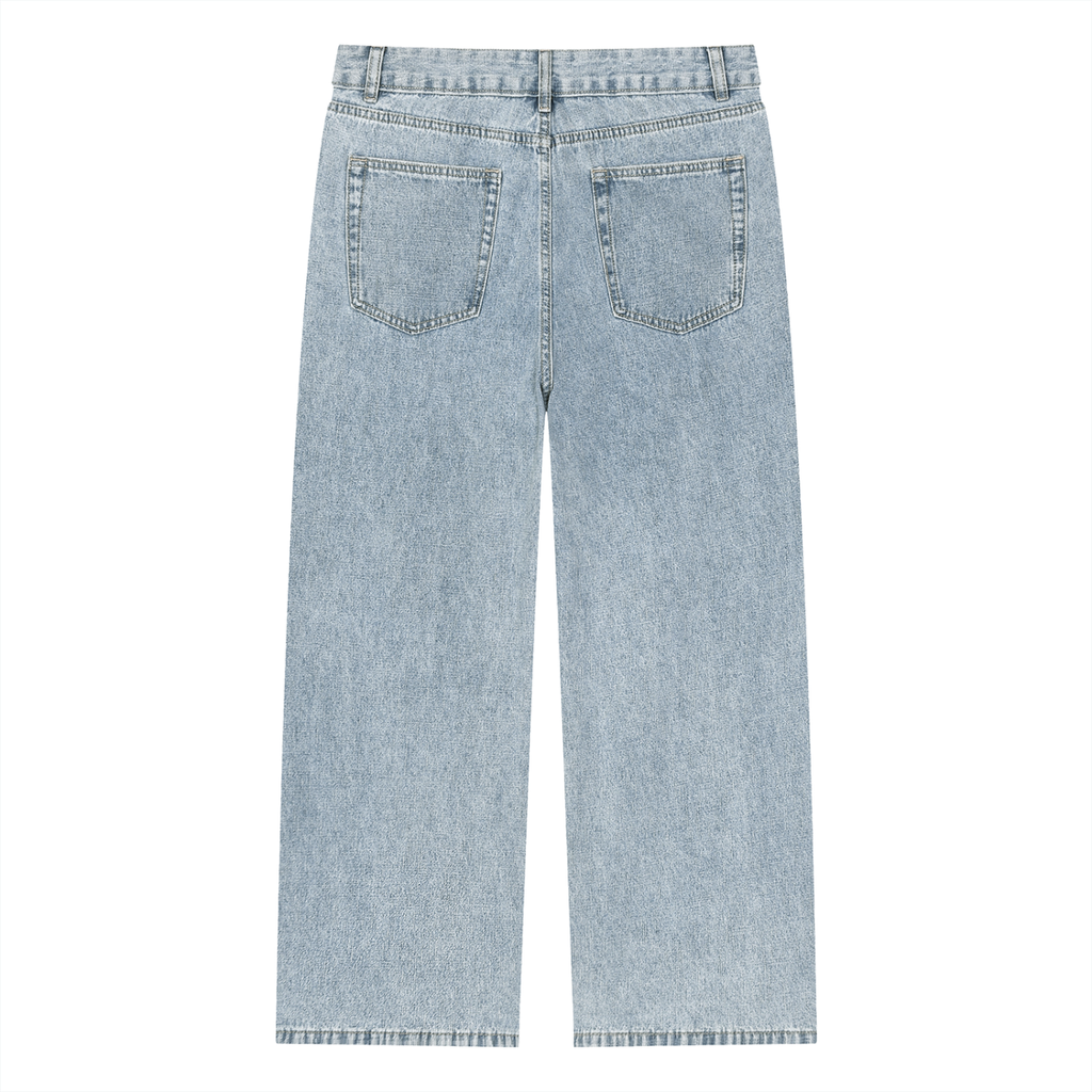 Vintage Wash Straight Jeans